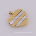 Latest hot sale jewelry stainless steel heart silver and gold pendant design for kids